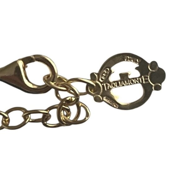 New TAGLIAMONTE 18K Gold plated Garnet Medusa Charm Necklace 18" -Made In Italy - Picture 8 of 9